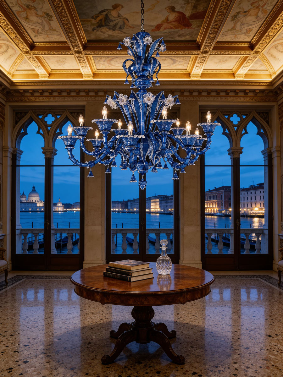 Luster od Murano stakla — Leon u ilustraciji interijera